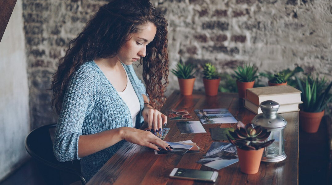 woman sorting eco documents